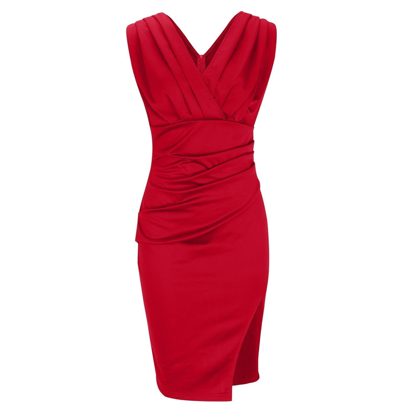 Fresia™ | Vestido ajustado con escote en V y abertura en la pierna