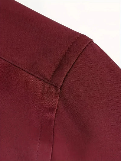 Byron™ – Camisa de manga larga para caballero, de estilo elegante con cierre de botones al frent