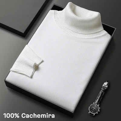 Linderhoff™ | Suéter de Cachemira con Cuello Alto