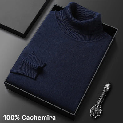 Linderhoff™ | Suéter de Cachemira con Cuello Alto