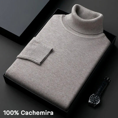 Linderhoff™ | Suéter de Cachemira con Cuello Alto