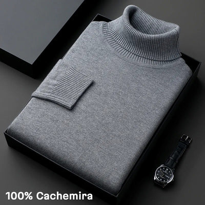 Linderhoff™ | Suéter de Cachemira con Cuello Alto