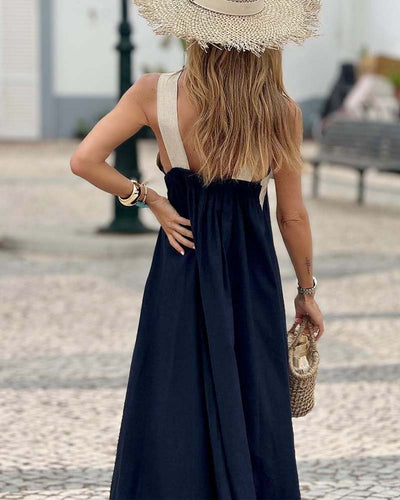 Sienna™ | Vestido sofisticado con espalda descubierta y cuello cruzado moderno