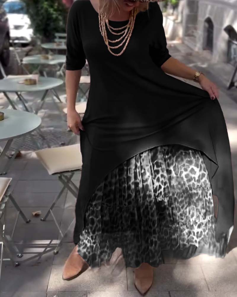 Raffaella™ | Vestido asimétrico con mangas largas y falda tipo tul para un look chic y único