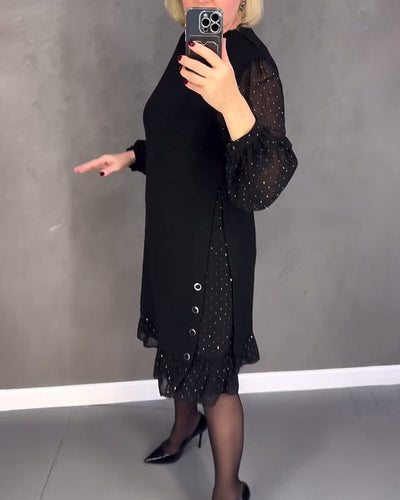 Eliana™ | Vestido elegante con mangas transparentes y corte favorecedor para el otoño