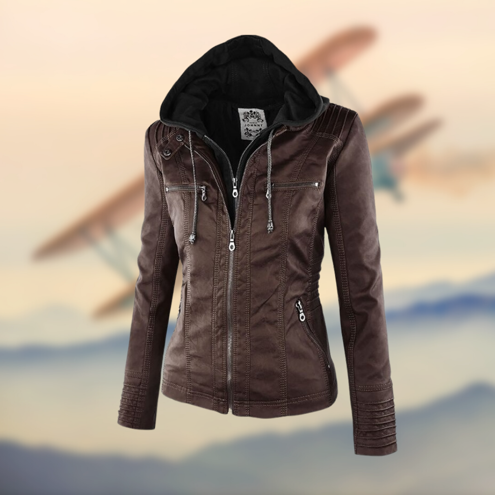 Jimena | Chaqueta de piel vegana de alta calidad hecha a mano