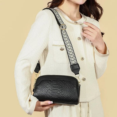Nathalie™ | Bolso de Cuero con Estilo Cocodrilo
