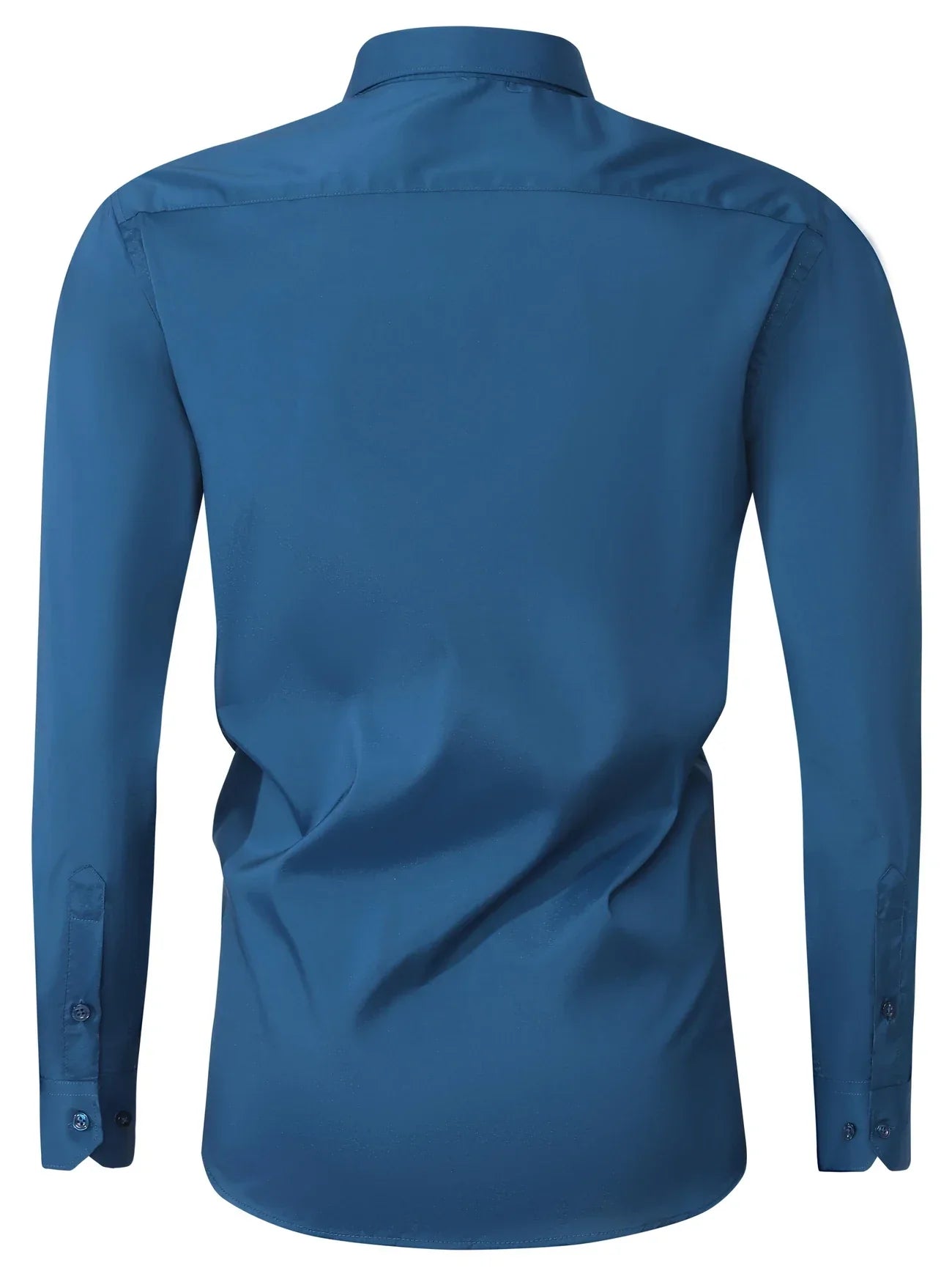 Byron™ – Camisa de manga larga para caballero, de estilo elegante con cierre de botones al frent