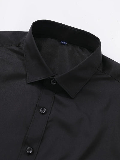 Byron™ – Camisa de manga larga para caballero, de estilo elegante con cierre de botones al frent