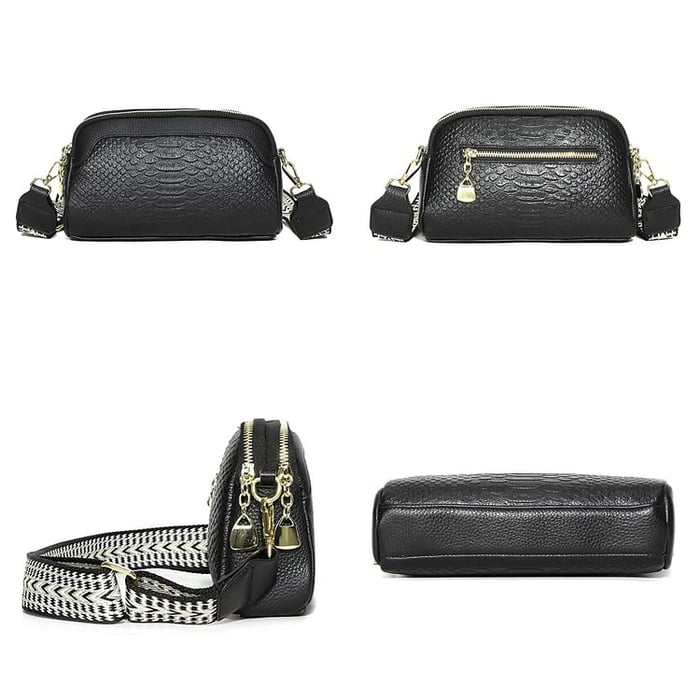 Nathalie™ | Bolso de Cuero con Estilo Cocodrilo