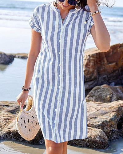 Martine™ | Camisa vestido con rayas elegantes