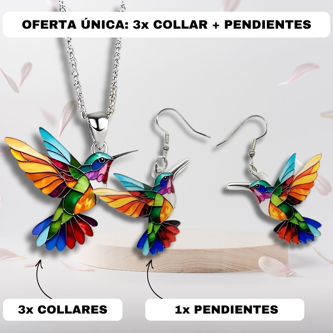 Dreamtimes Hummingbird Dangle Earrings - Dainty Bird Flower Jewelry For Women