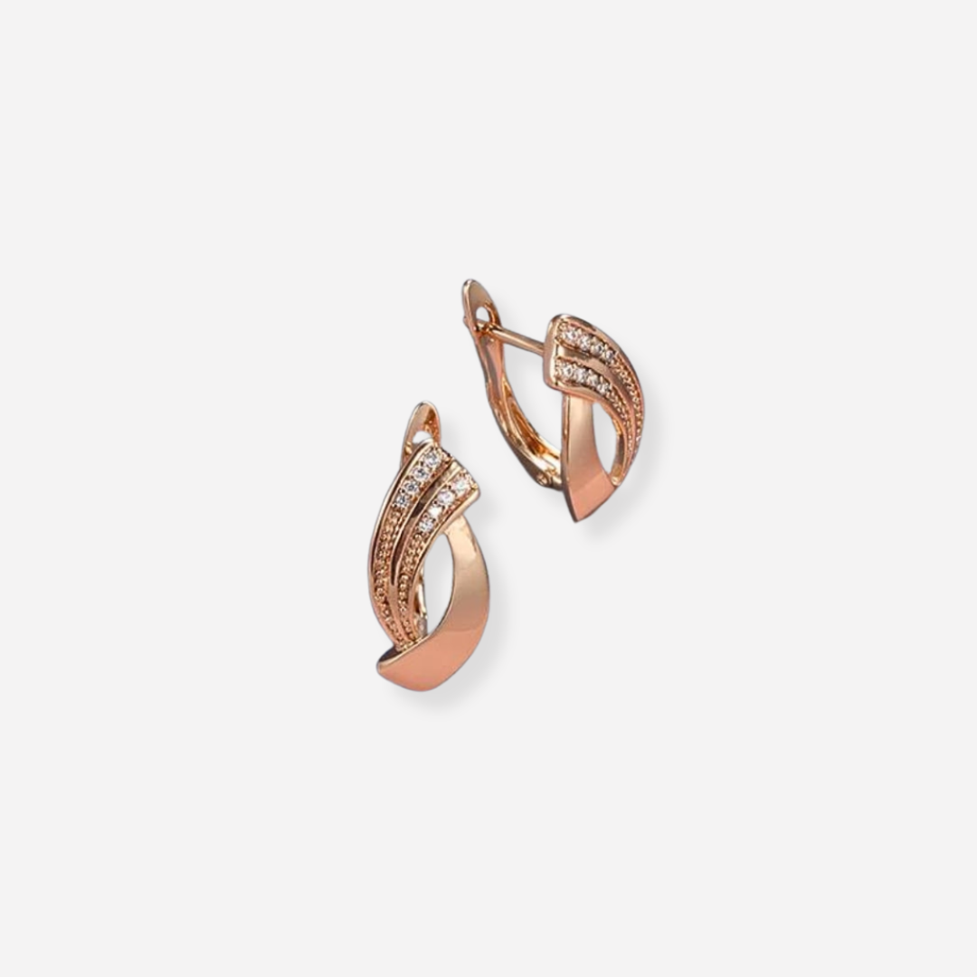 Pendientes París en Oro Rosa