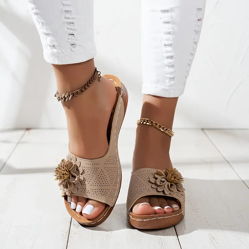 Flora™ | Sandalias ortopédicas con motivo floral