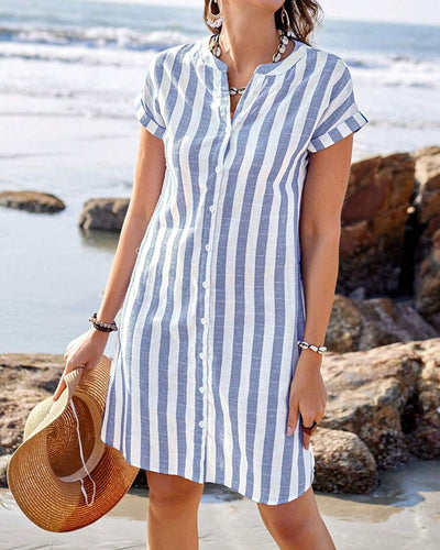 Martine™ | Camisa vestido con rayas elegantes