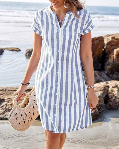 Martine™ | Camisa vestido con rayas elegantes