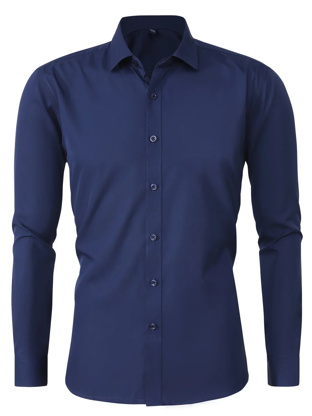 Byron™ – Camisa de manga larga para caballero, de estilo elegante con cierre de botones al frent