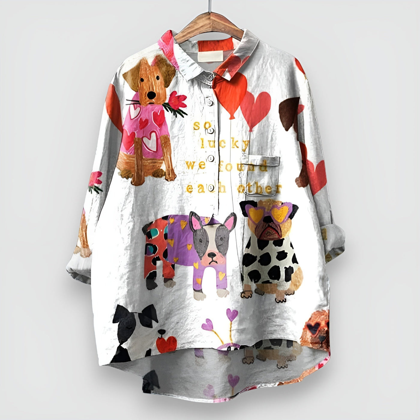 Kathrin™ | Blusa Fresca con Diseño de Perritos y Tela de Alta Calidad