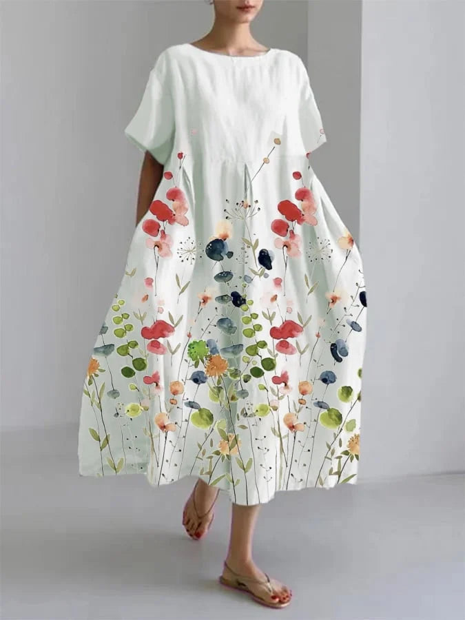 Liliana™ | Vestido largo casual con estilo floral y ligereza para días cálidos