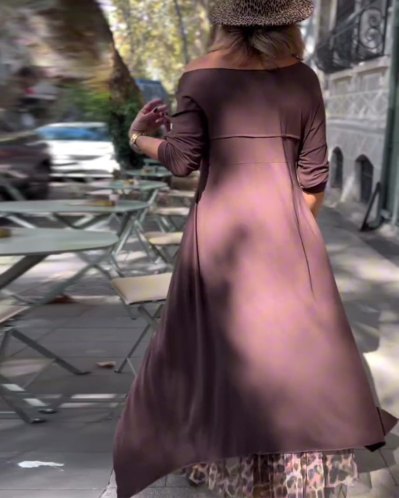 Raffaella™ | Vestido asimétrico con mangas largas y falda tipo tul para un look chic y único