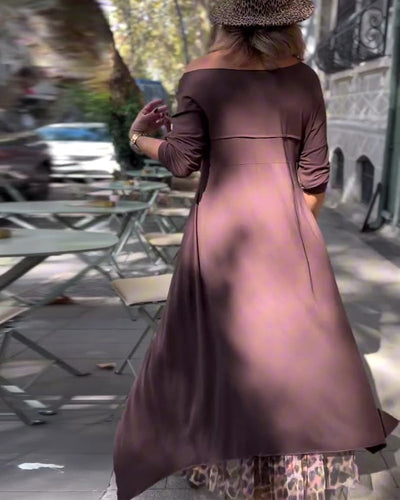 Raffaella™ | Vestido asimétrico con mangas largas y falda tipo tul para un look chic y único