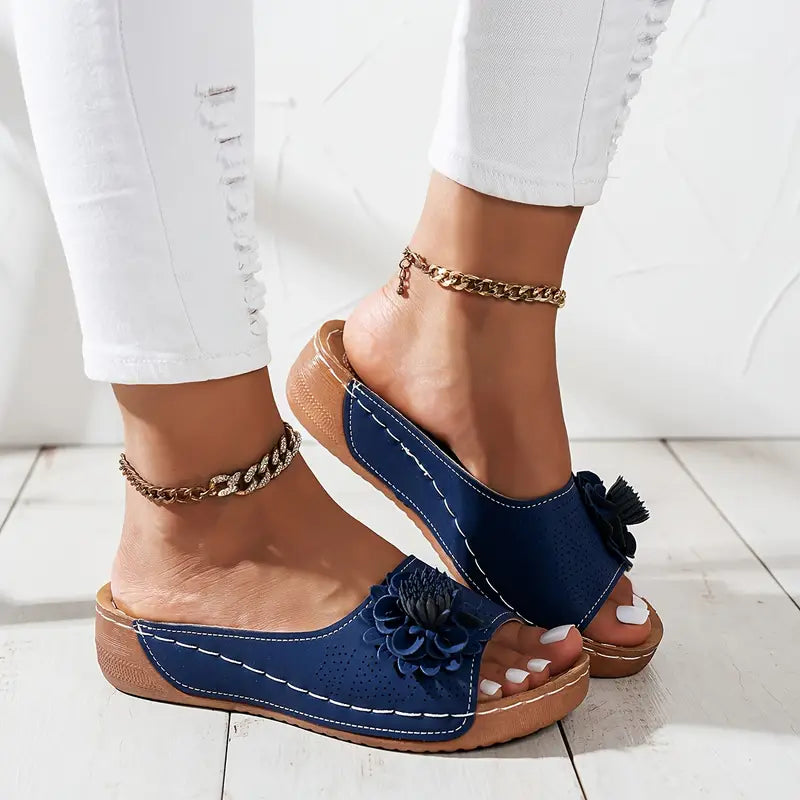 Flora™ | Sandalias ortopédicas con motivo floral