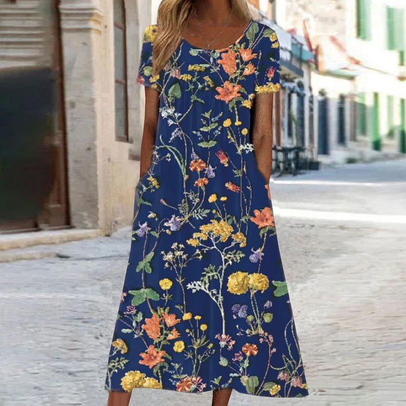 Isabella - Vestido Boho Floral con Cobertura Abdominal