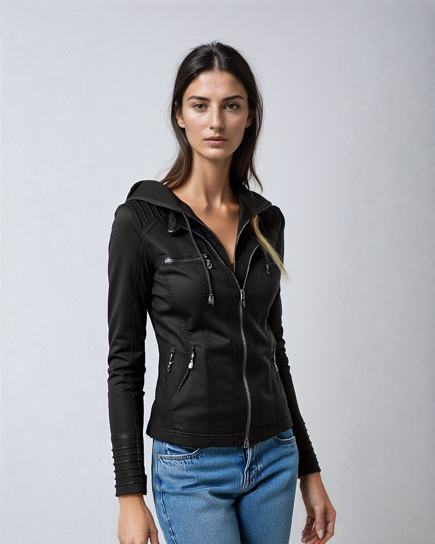 Jimena | Chaqueta de piel vegana de alta calidad hecha a mano
