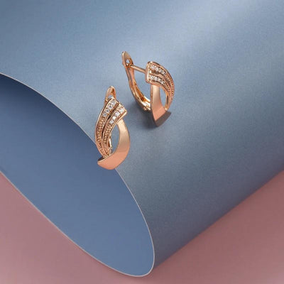 Pendientes París en Oro Rosa