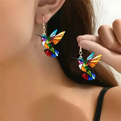 Auréa™ | Elegante Collar y Pendientes de Colibrí