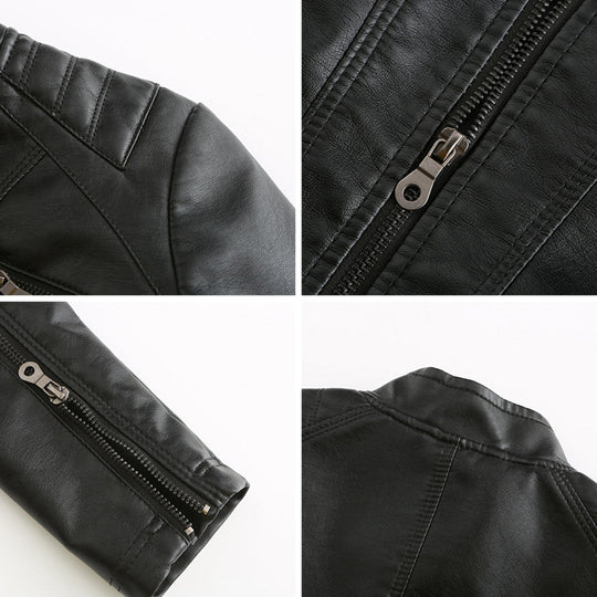 Debora | Chaqueta de piel cuello mao