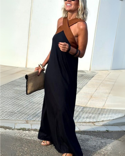 Sienna™ | Vestido sofisticado con espalda descubierta y cuello cruzado moderno
