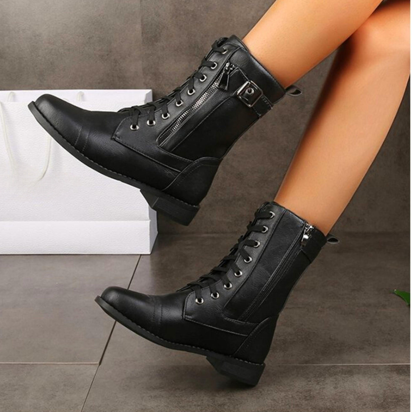 Lina™ Botas de Cuero para Invierno