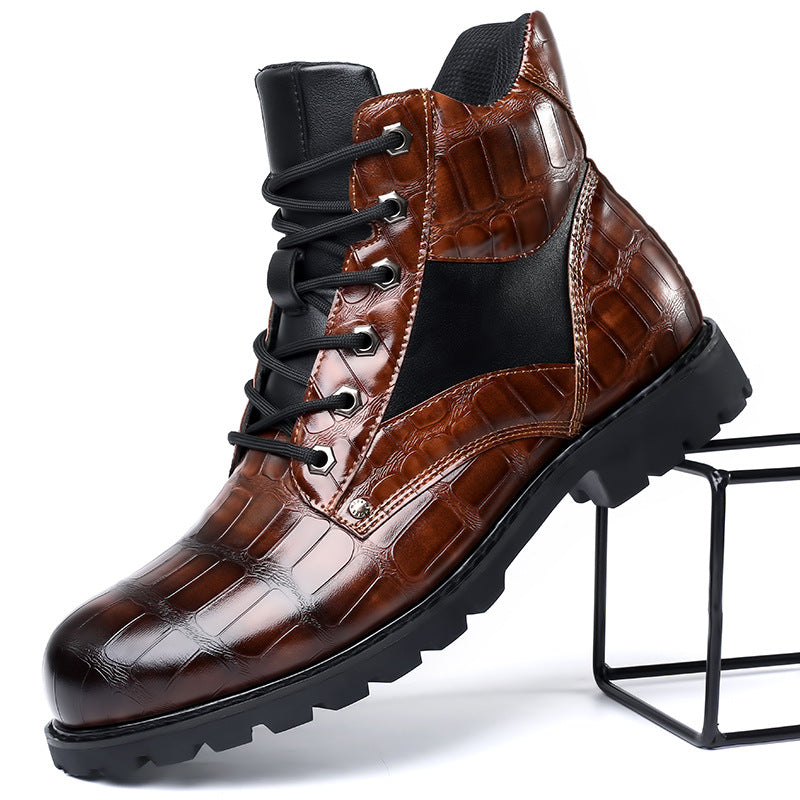 Rendell™ | Botas de Cuero con Diseño de Cocodrilo