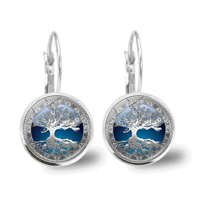 Aretes de Plata con Árbol de la Vida