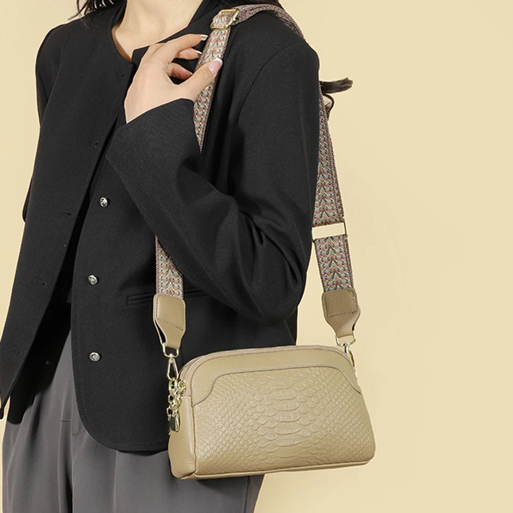 Nathalie™ | Bolso de Cuero con Estilo Cocodrilo