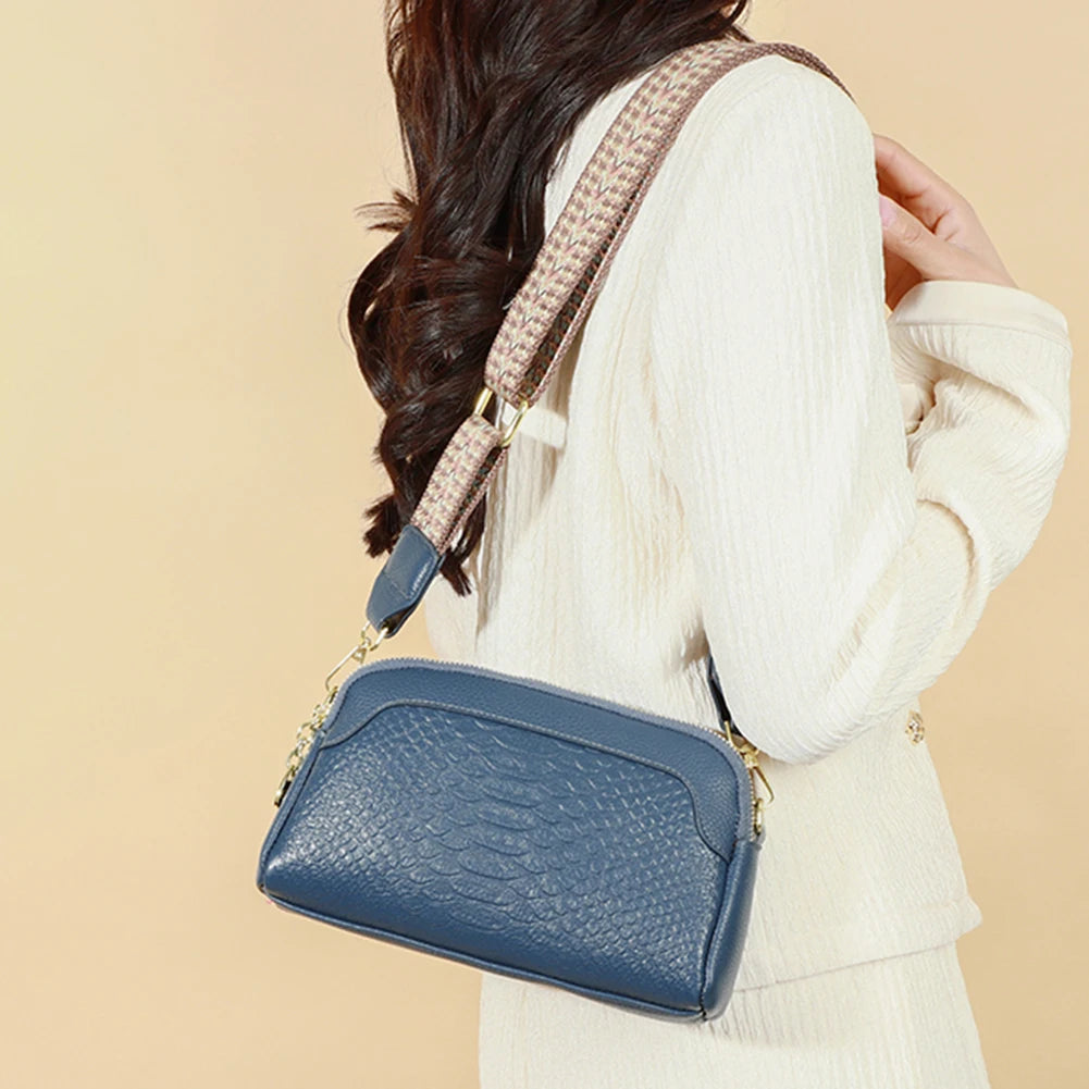 Nathalie™ | Bolso de Cuero con Estilo Cocodrilo