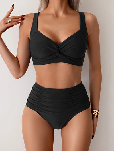 Nicoletta™ | Bikini Sin Tirantes con Tela Fruncida
