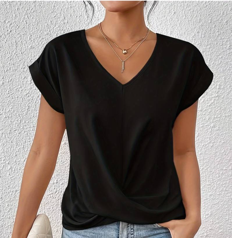 Claire - Elegante Blusa de Mujer con Escote en V