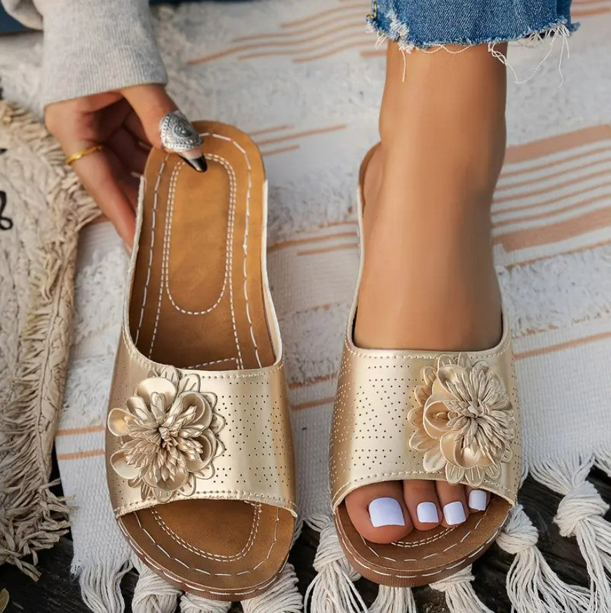 Flora™ | Sandalias ortopédicas con motivo floral
