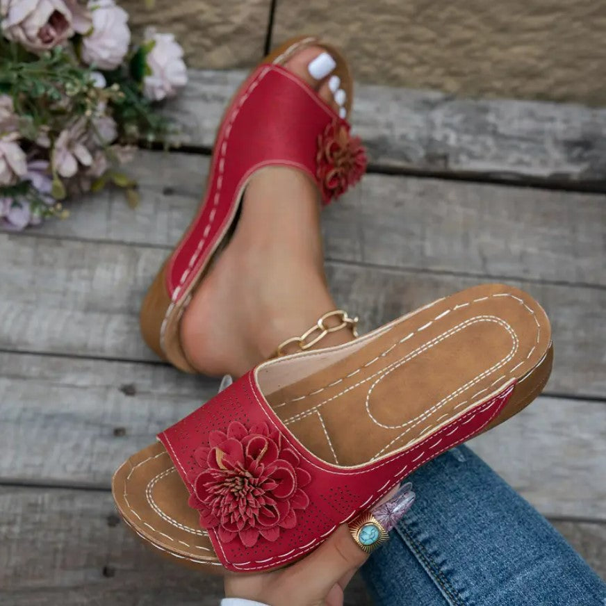 Flora™ | Sandalias ortopédicas con motivo floral