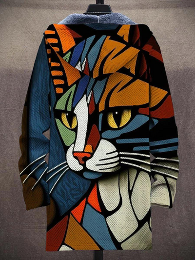 Gato - Abrigo con capucha inspirado en el arte