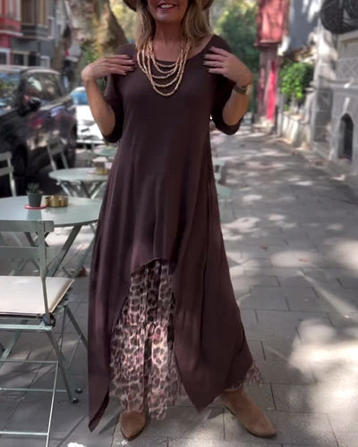 Raffaella™ | Vestido asimétrico con mangas largas y falda tipo tul para un look chic y único