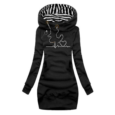 Cécile™ | Vestido-Suéter Estampado de Corazones