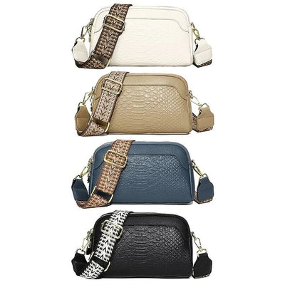 Nathalie™ | Bolso de Cuero con Estilo Cocodrilo