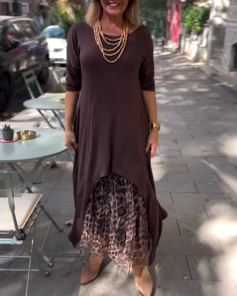 Raffaella™ | Vestido asimétrico con mangas largas y falda tipo tul para un look chic y único