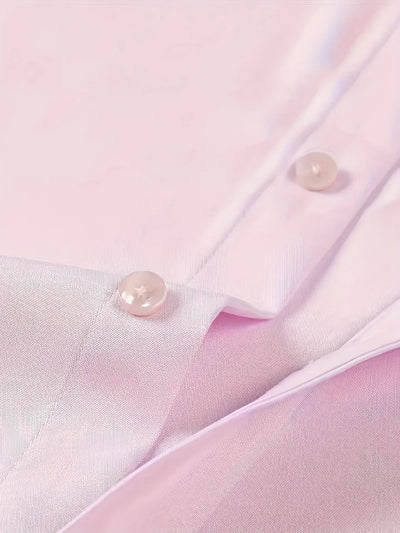 Byron™ – Camisa de manga larga para caballero, de estilo elegante con cierre de botones al frent