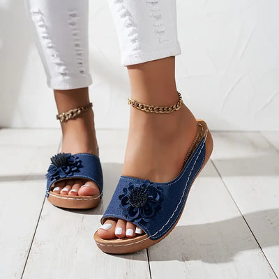 Flora™ | Sandalias ortopédicas con motivo floral
