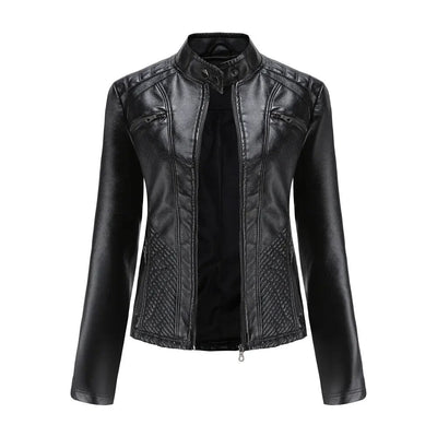 Debora | Chaqueta de piel cuello mao
