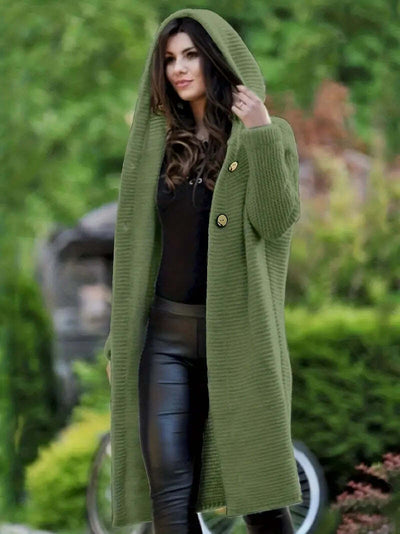 Clara | Cárdigan de lana con gorro
